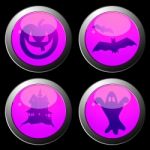 Halloween Button Stock Photo