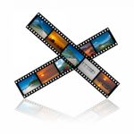 Film Strip With Holiday Photos Stock Photo