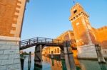 Venice Italy Arsenale Stock Photo