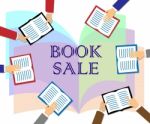 Book Sale Shows Books Discounts And Offers Stock Photo