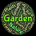 Garden Word Indicates Text Words And Outdoors Stock Photo