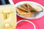 Toaster And Bread Stock Photo