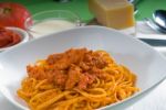 Tomato And Chicken Pasta Stock Photo