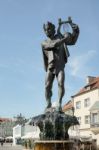 Fountain Of Apollo In Poznan Stock Photo