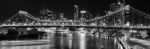 Story Bridge In Brisbane. Black And White Stock Photo