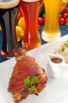 Original German Bbq Pork  Knuckle Stock Photo