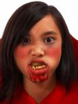 Girl Dressed As Vampire Stock Photo