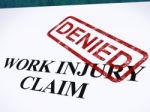 Work Injury Claim Denied Stamp Stock Photo