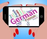 German Language Shows Germany Communication And Words Stock Photo