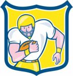 American Football Fullback Shield Retro Stock Photo