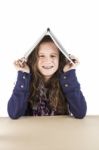 Teen Doing Her Homework Stock Photo