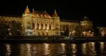 Hungarian Parliament Building Illumintaed At Night In Budapest Stock Photo