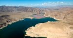 Colorado River Joins Lake Mead Stock Photo