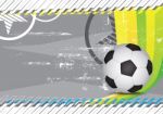 Grunge Soccer Design Background Stock Photo