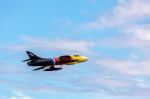 Hawker Hunter Miss Demeanour Aerial Display At Shoreham Airshow Stock Photo