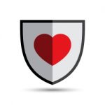  Love Heart Shield Illustration Stock Photo