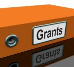 File With Grants Word Stock Photo