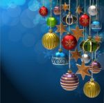 Christmas Background With Baubles Stock Photo