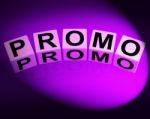 Promo Dice Show Advertisement And Broadcasting Promotions Stock Photo