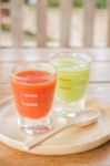 Freshly Squeezed Juices For Diet Stock Photo