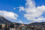 View Of Moena Trentino Italy Stock Photo