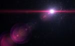 Abstract Digital Lens Flare In Black Background Horizontal Frame Stock Photo