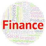 Business & Finance Related Word Cloud Background In Circle Shape Stock Photo