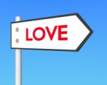 3d Love Signpost Stock Photo