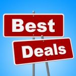 Best Deals Signs Shows Cheap Promotion And Sales Stock Photo