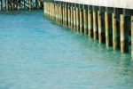 Wooden Jetty Bridge On A Beautiful Maldivian Beach Stock Photo