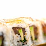 Fresh Sushi Choice Combination Assortment Selection Stock Photo