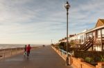 Joggers On Promenade At Bexhill On Sea Stock Photo