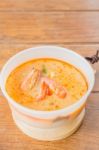 Spicy Shrimp Soup Thai Traditional Cuisine Stock Photo