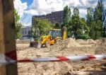 Construction Machinery On Site Stock Photo