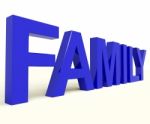 Family Word Stock Photo