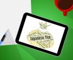 Japanese Yen Shows Foreign Currency And Banknote Stock Photo