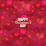 Happy Valentines Day And Background,pink Color Background Stock Photo