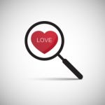  Love Heart Magnify Stock Photo