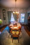 Dining Room And Dinner Table Stock Photo