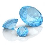 Aquamarine On White Background Stock Photo