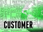 Customer Words Represents Buyers Consumer And Shopper Stock Photo