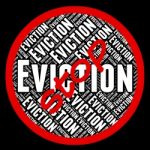 Stop Eviction Indicates Throwing Out And Control Stock Photo