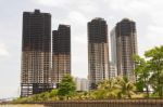 Deserted Buildings In Bangkok, Thailand Stock Photo