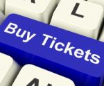 Buy Tickets Computer Key Stock Photo