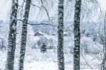 Old Cemetery At Abandoned  Village Stock Photo