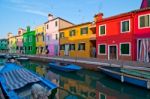 Italy Venice Burano Island Stock Photo