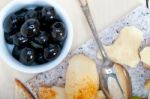 Mix Cold Cut On A Stone With Fresh Pears Stock Photo