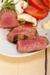 Beef Filet Mignon Grilled With Vegetables Stock Photo