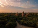 Sunset Over Religious Temples Stock Photo