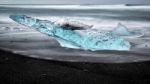 View Of Jokulsarlon Beach Stock Photo